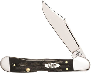 Case XX USA - Mini Copperlock Buffalo Horn BH1749L CA65022     BH1749L SS pattern. 3.63" closed. Mirror finish stainless clip blade. Jigged buffalo horn handle. Nickel silver bolster(s). Inlay shield. Boxed.  